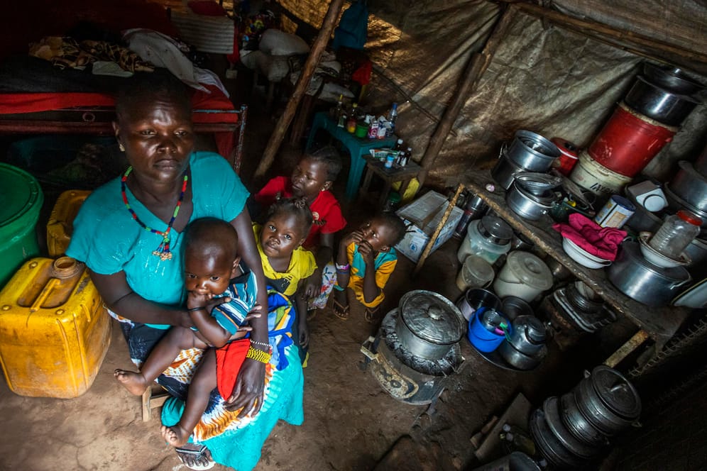Eine Familie im Südsudan.
