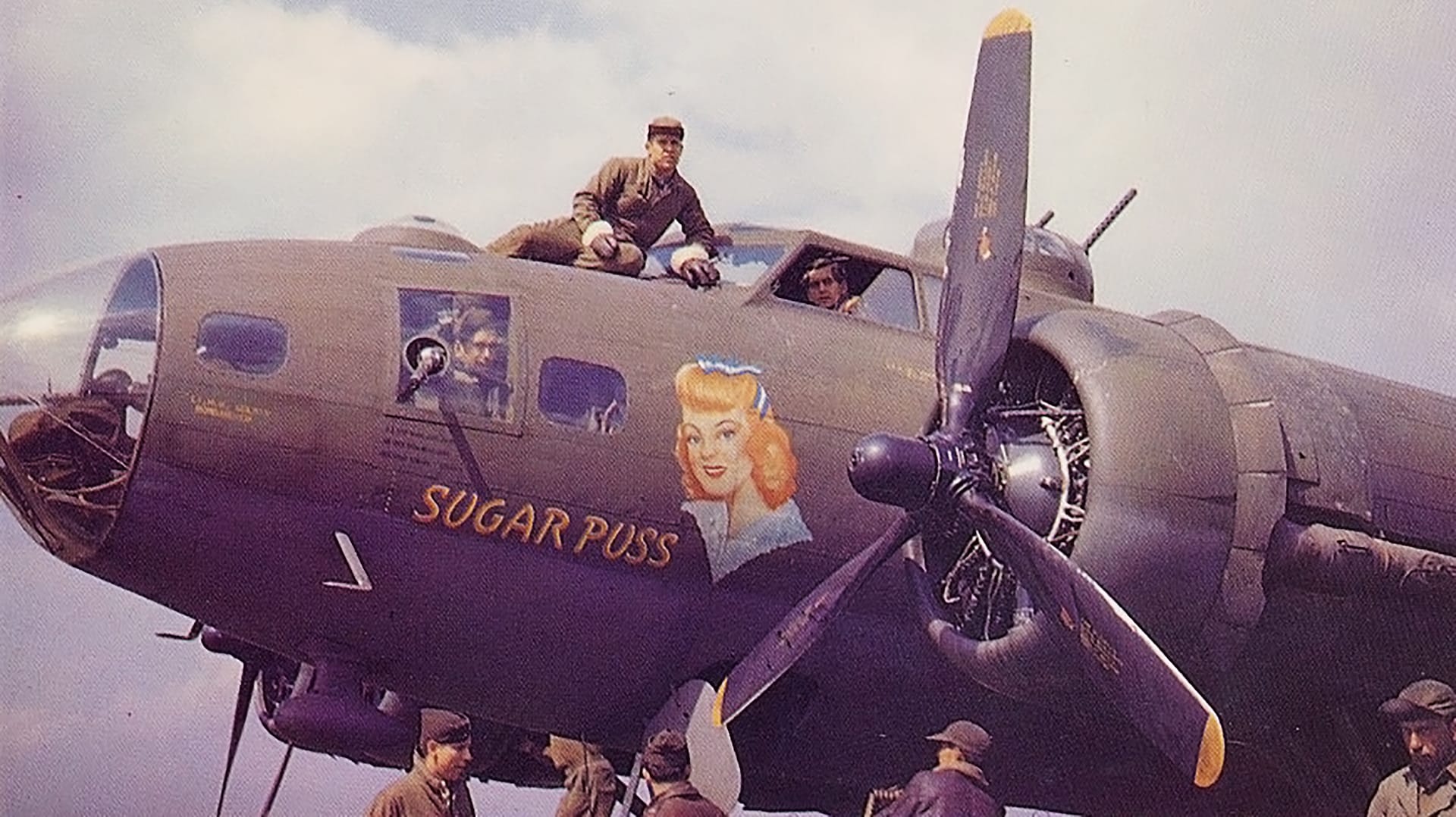 B-17-Bomber "Sugarpuss" (undatiert): Das Kampfflugzeug stürzte am 25. Juli 1943 in der Nähe des norddeutschen Stade ab.