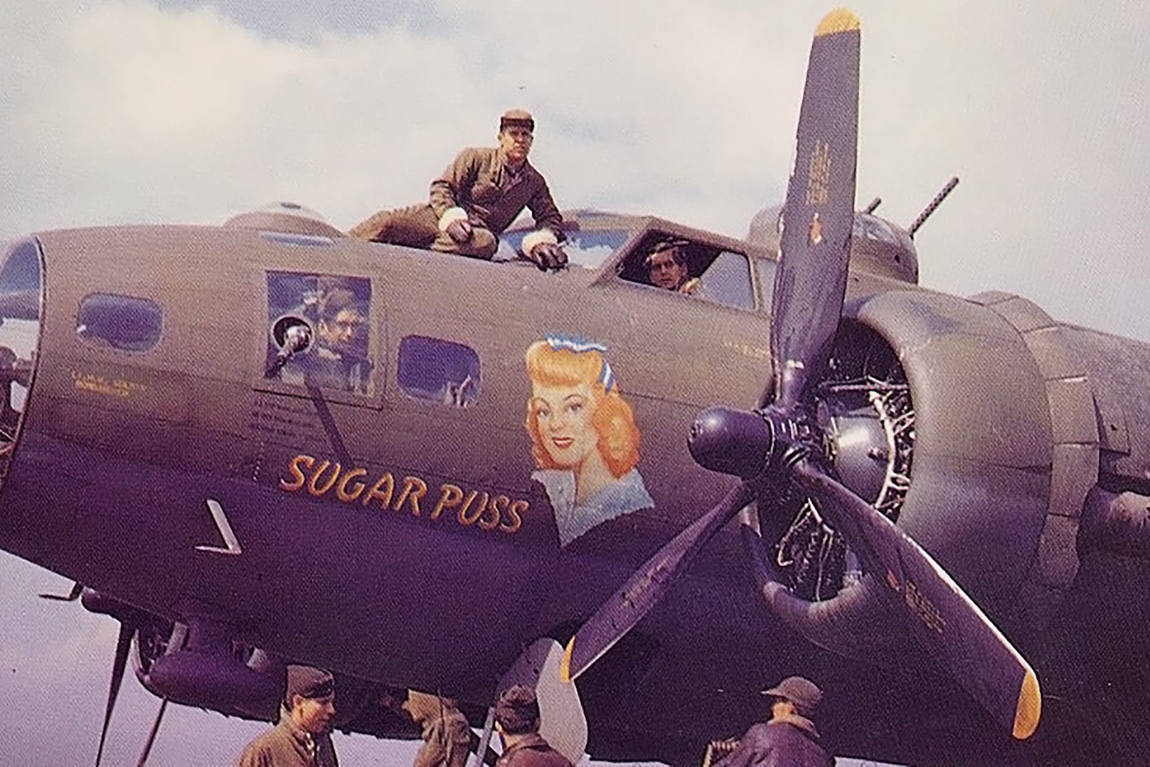 B-17-Bomber "Sugarpuss" (undatiert): Das Kampfflugzeug stürzte am 25. Juli 1943 in der Nähe des norddeutschen Stade ab.