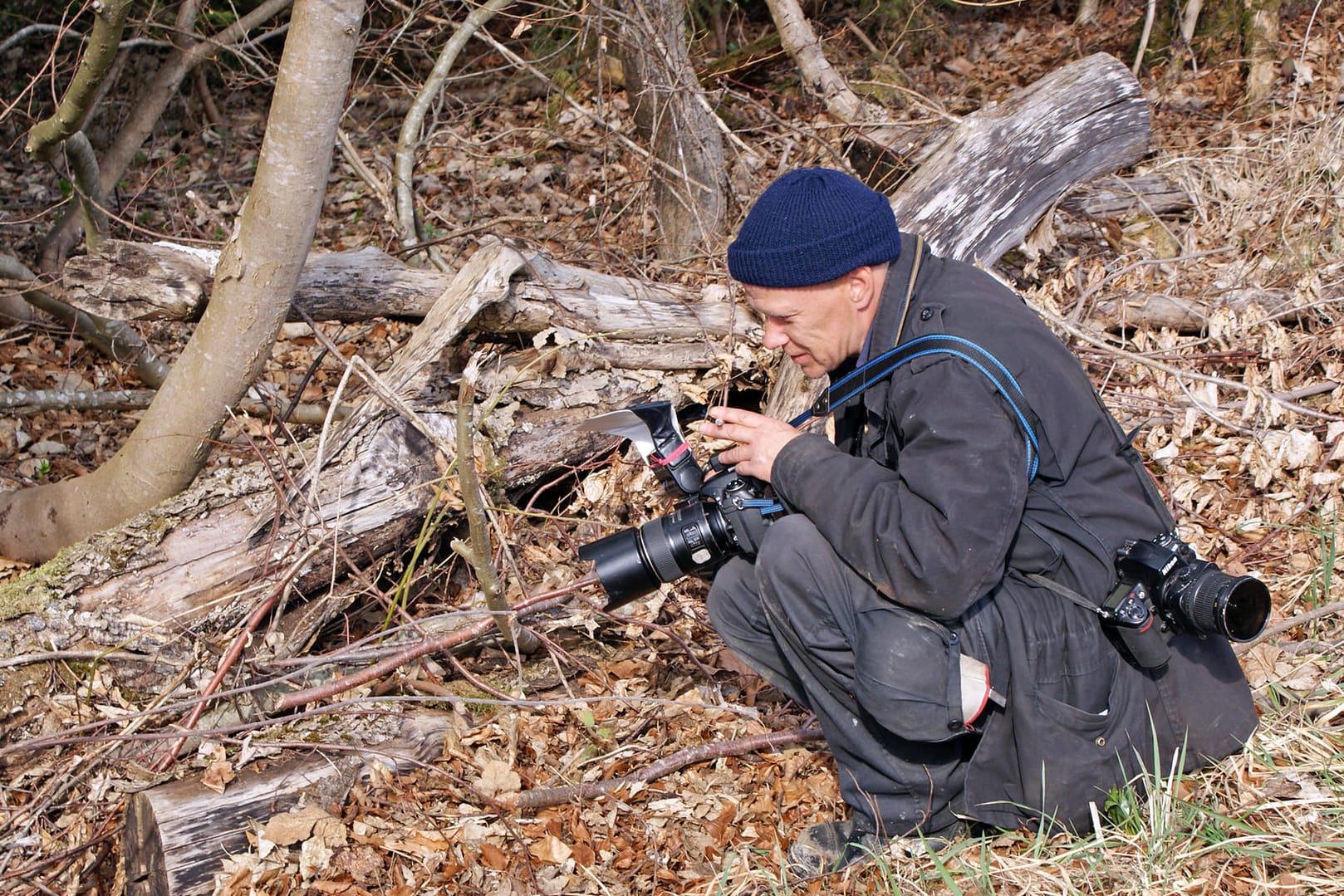 Benny Trapp im Wald.