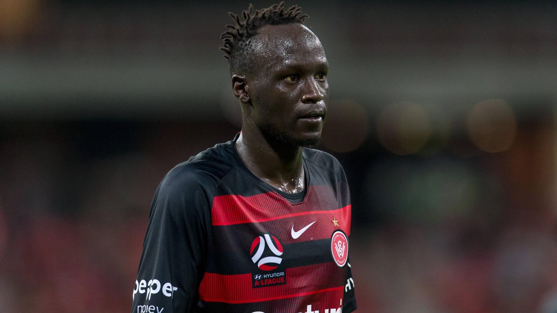 Abraham Majok im Februar 2019, damals noch im Trikot der Western Sydney Wanderers.