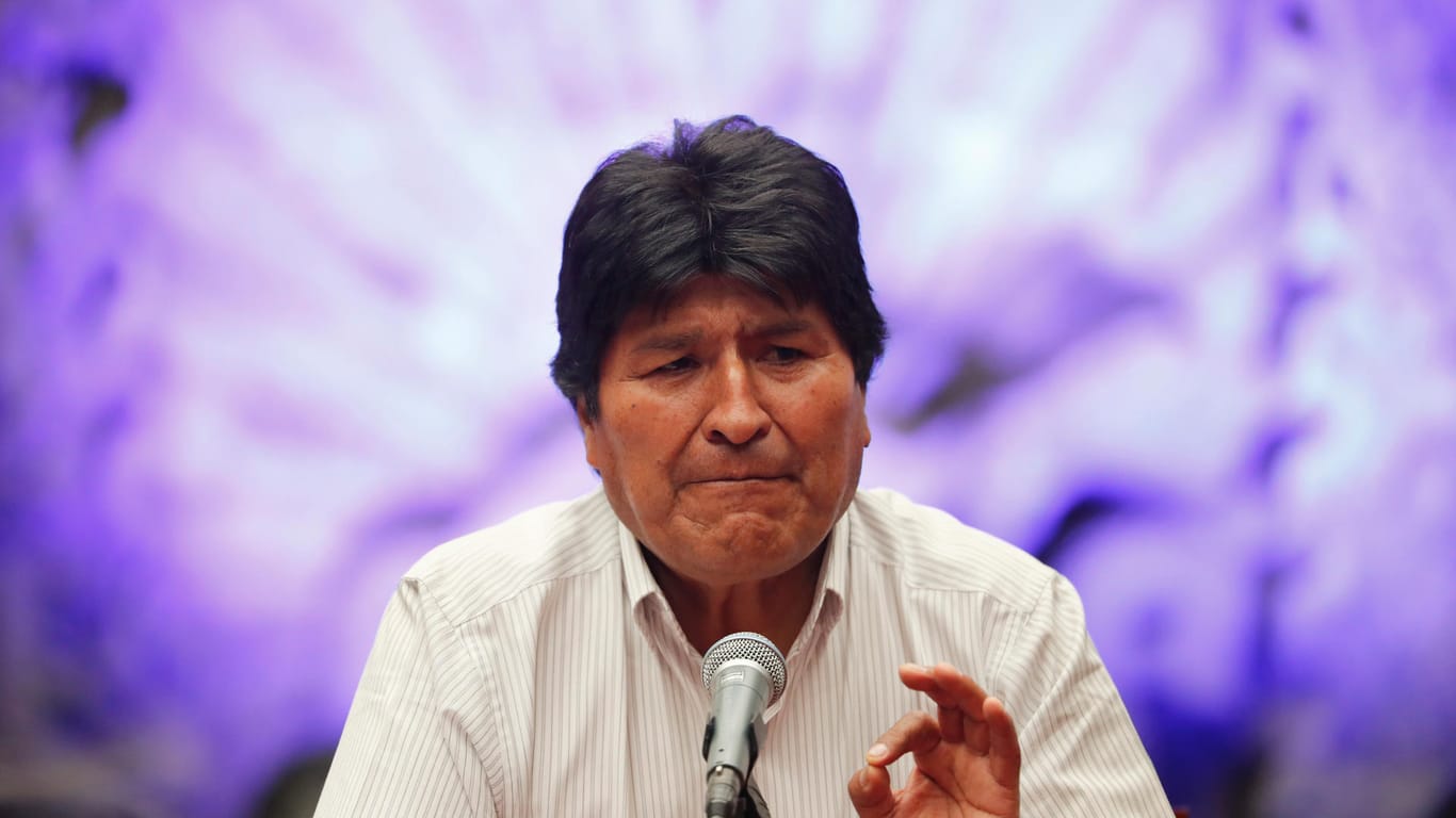 Evo Morales: Der ehemalige Präsident Boliviens hat auf einer Pressekonferenz in Mexiko gesprochen.