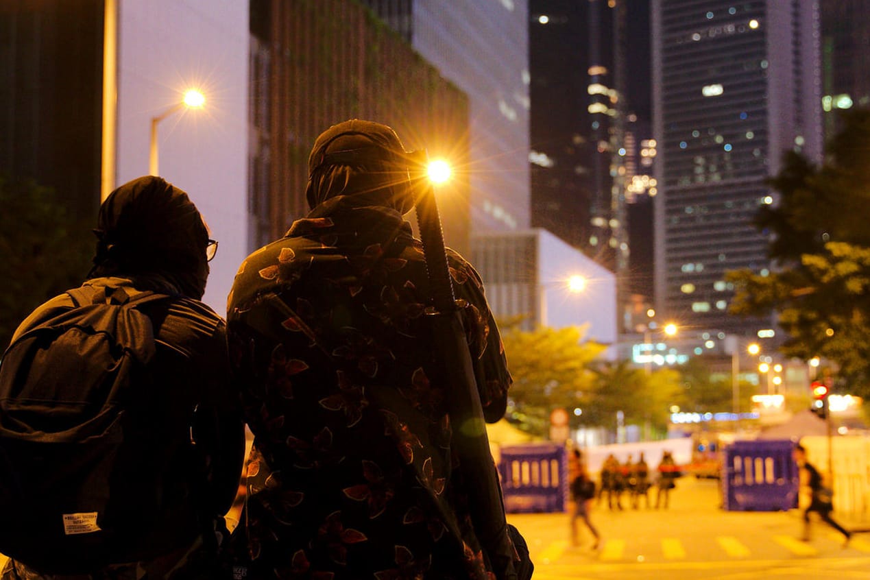 Demonstranten in Hongkong: Die Auseinandersetzungen zwischen vor allem studentischen Demonstranten und Polizei eskalieren.