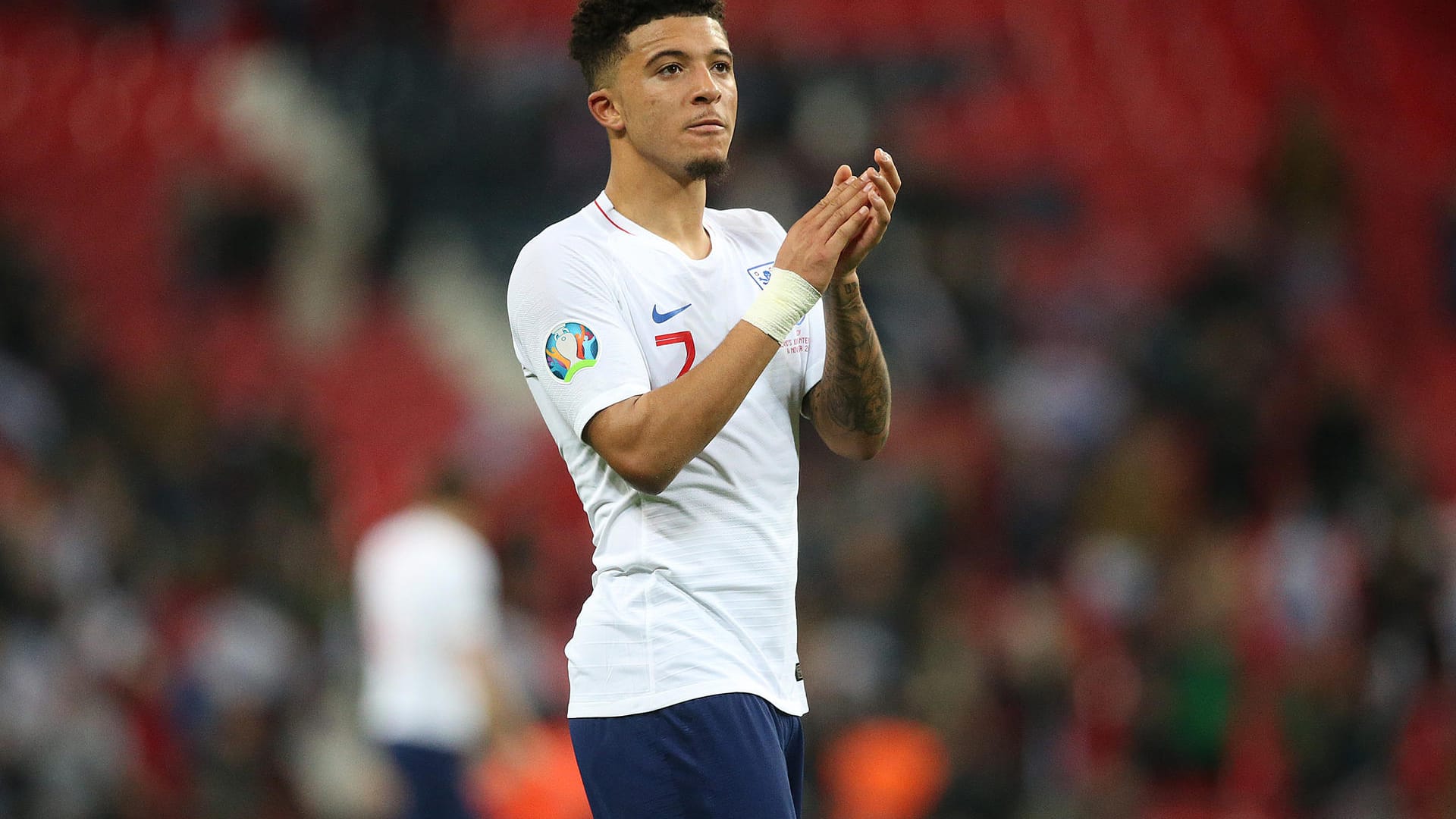 Jadon Sancho bei der England-Montenegro-Partie: Der BVB-Spieler soll ab Sommer eine neue Herausforderung suchen.