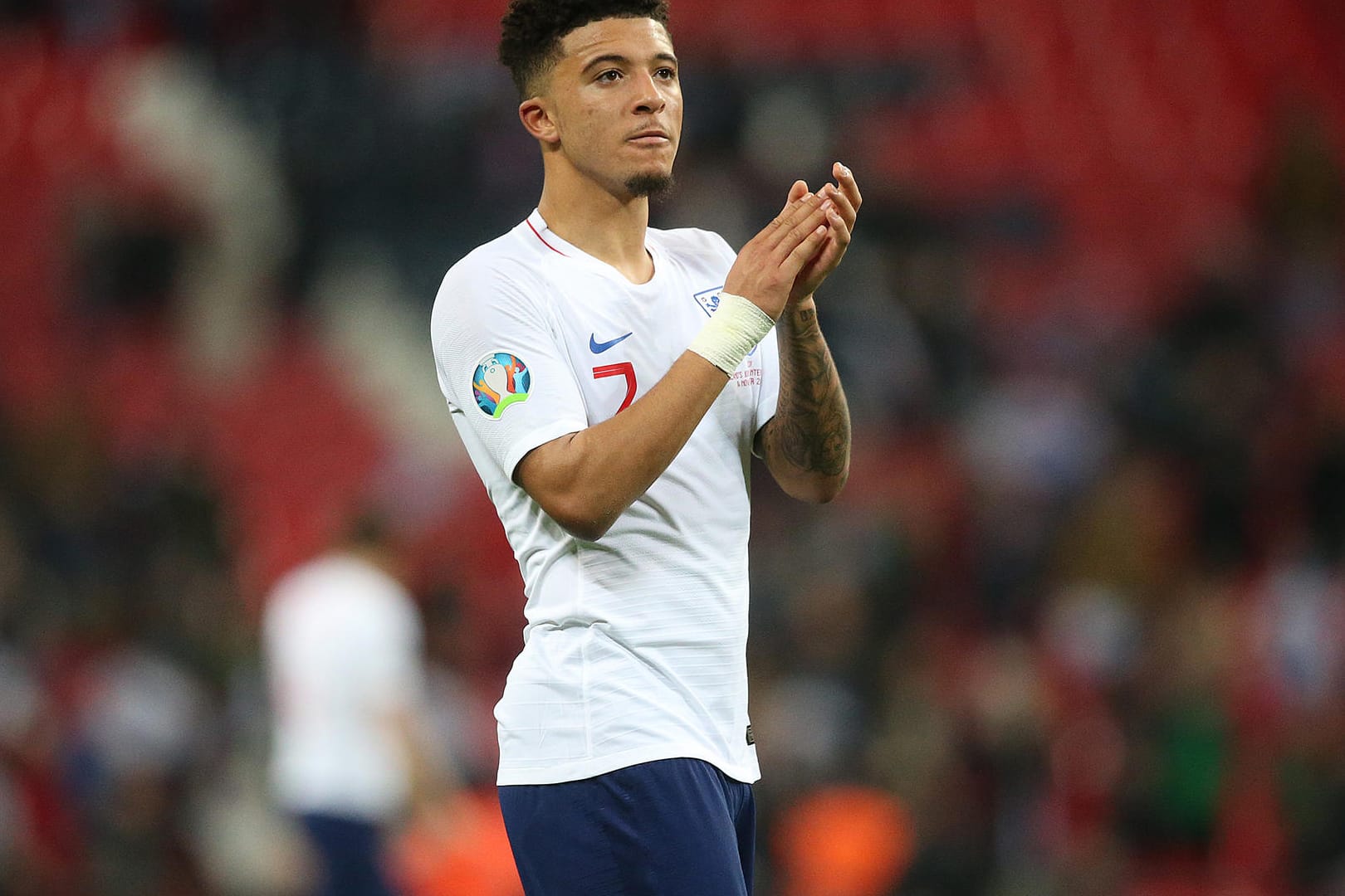 Jadon Sancho bei der England-Montenegro-Partie: Der BVB-Spieler soll ab Sommer eine neue Herausforderung suchen.