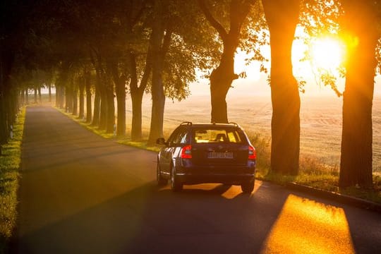 Wenn die Sonne tief steht und blendet, kann das für Autofahrer schnell gefährlich werden.
