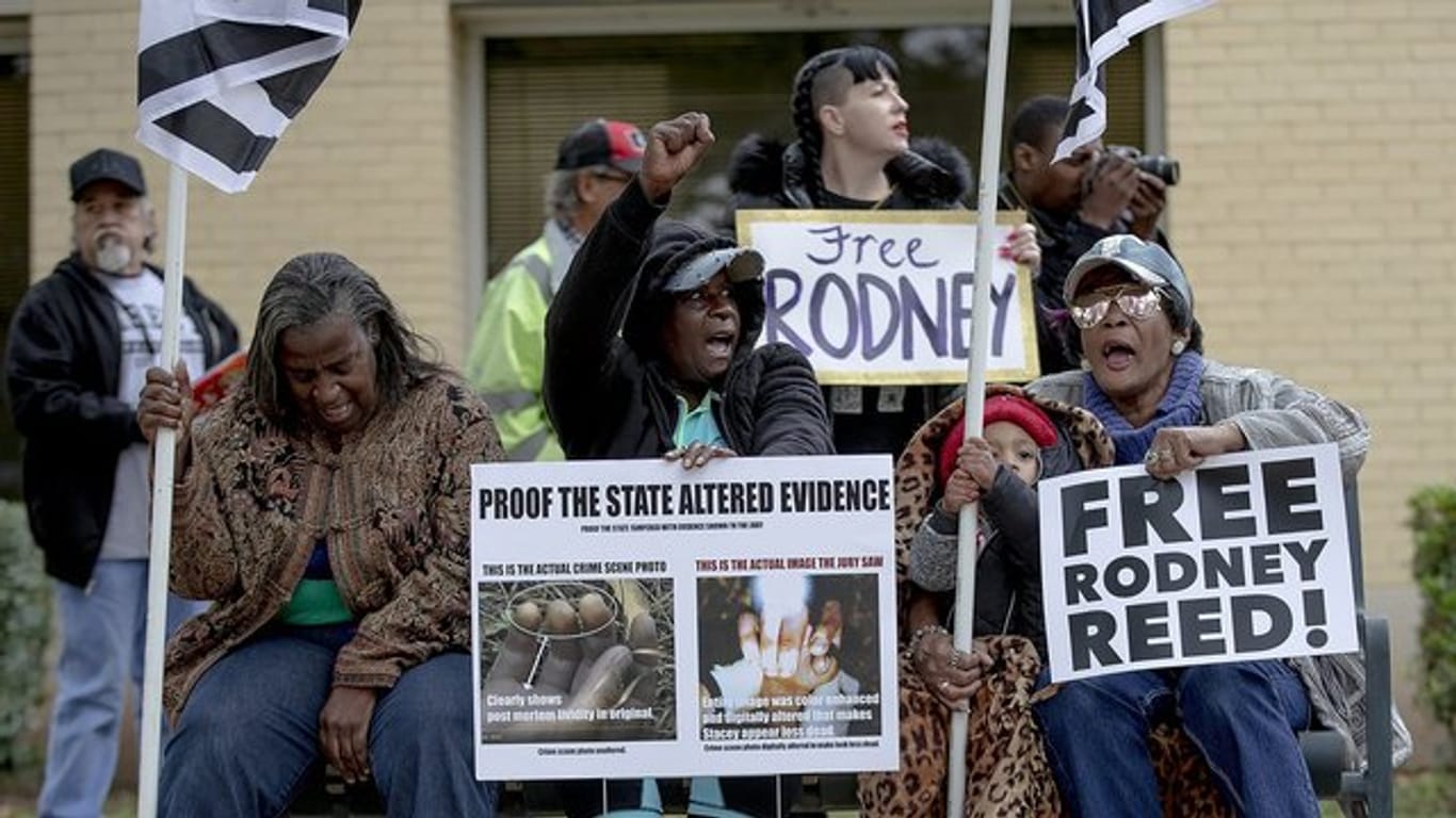 In Bastrop in Texas wird gegen die Hinrichtung von Rodney Reed demonstriert.