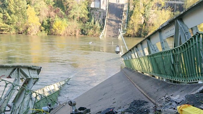 Eingestürzte Brücke in Toulouse: Eine junge Frau kam dabei ums Leben.