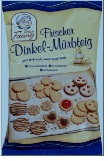 Frischer Dinkel-Mürbteig: Dieses Produkt von Tante Fanny Frischteig wird zurückgerufen.