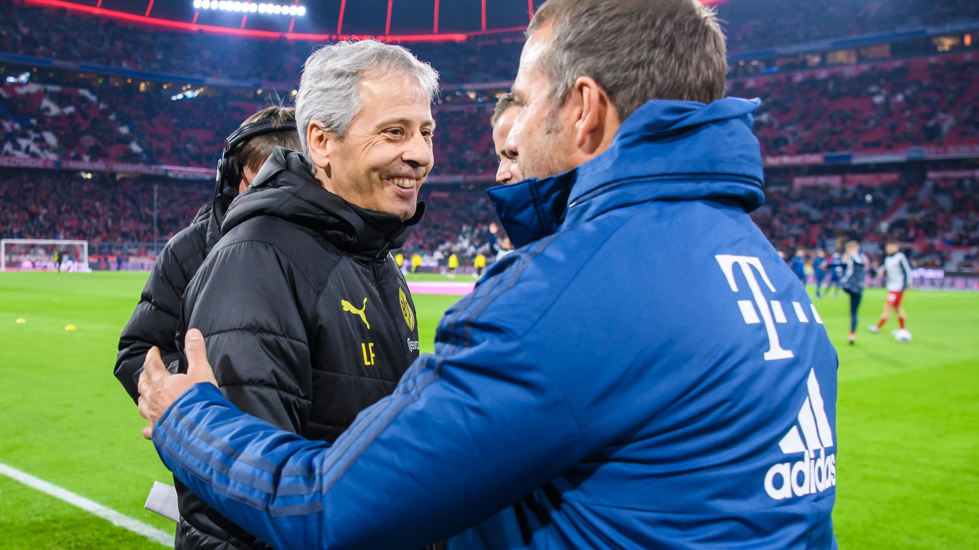 Lucien Favre (BVB) und Hansi Flick (FC Bayern München): Der BVB-Trainer hat gesagt, dass er sich nicht vorstellen könne, Nationaltrainer zu werden.