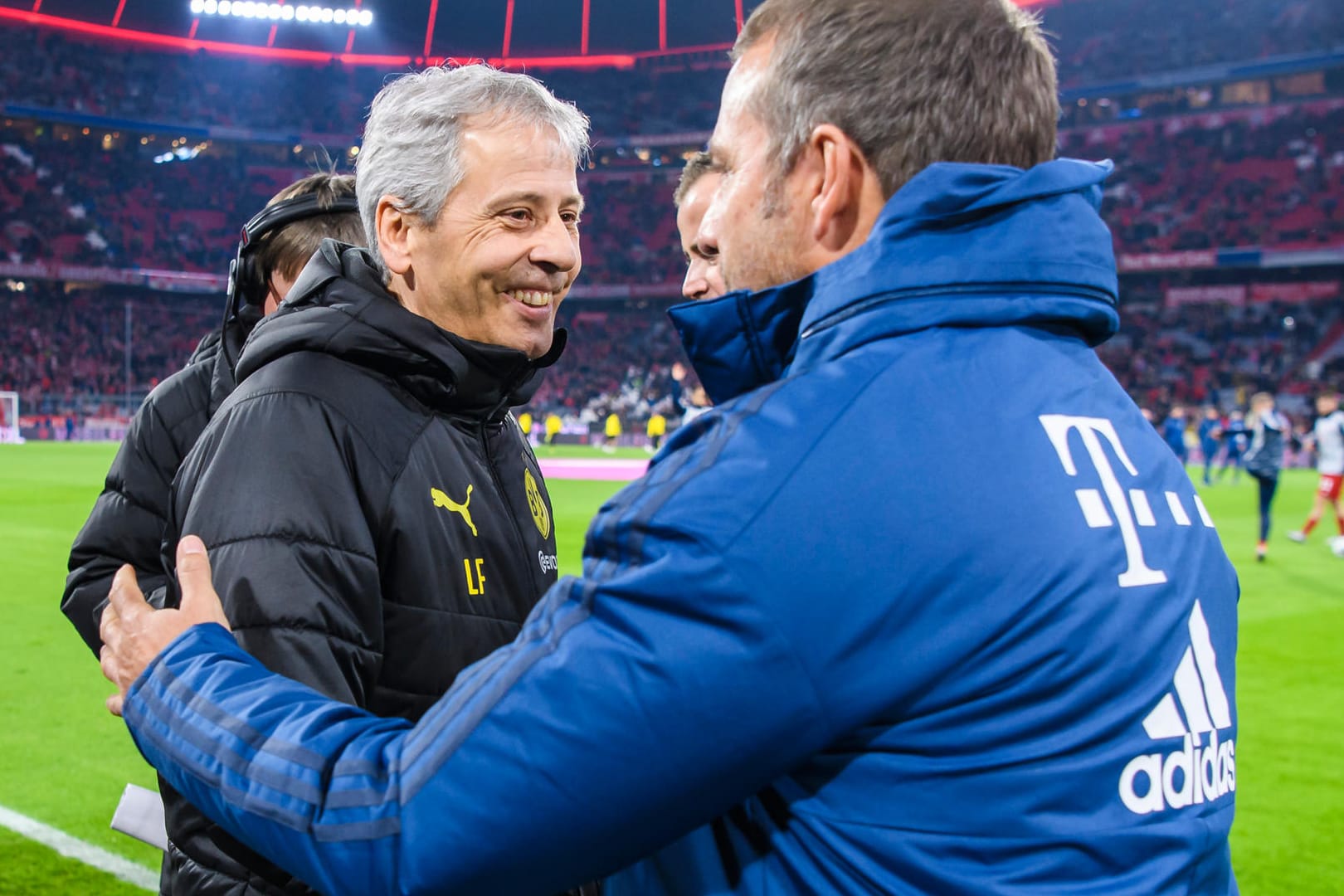 Lucien Favre (BVB) und Hansi Flick (FC Bayern München): Der BVB-Trainer hat gesagt, dass er sich nicht vorstellen könne, Nationaltrainer zu werden.