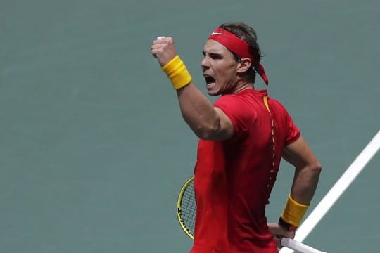 Freut sich über seinen Sieg im Match gegen den Russen Karen Chatschanow: Rafael Nadal.