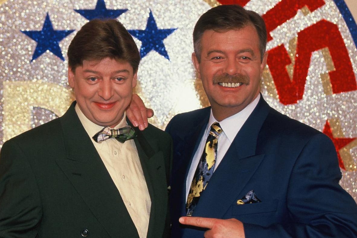 Walter Freiwald und Harry Wijnvoord: Das Foto wurde 1993 im Rahmen der Game-Show "Der Preis ist heiß" aufgenommen.