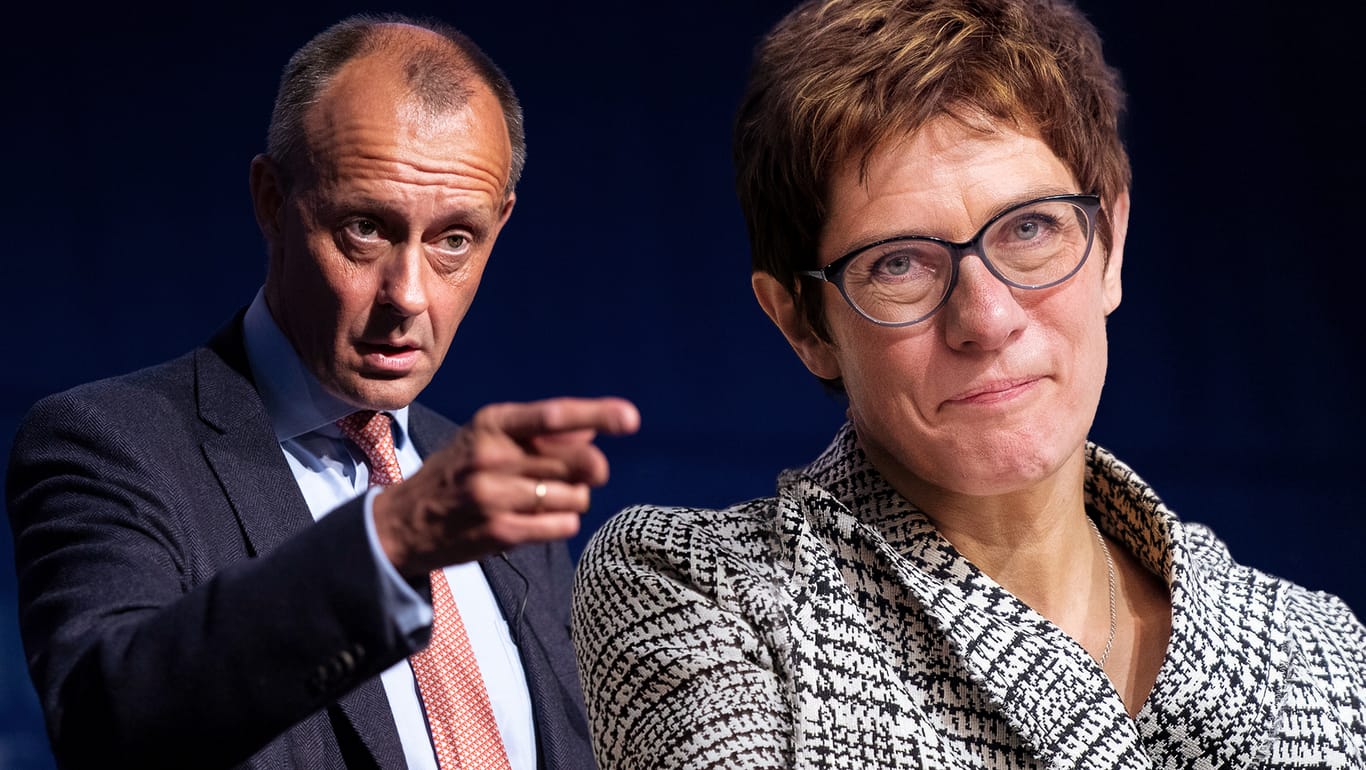Friedrich Merz und Annegret Kramp-Karrenbauer: Wagt er auf dem Parteitag den Putsch?