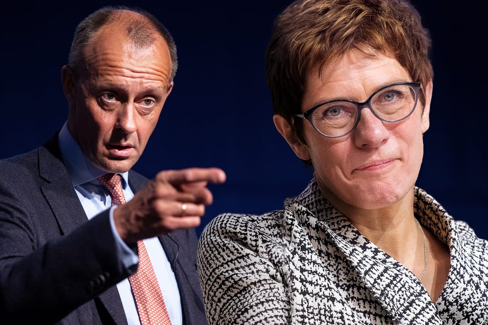 Friedrich Merz und Annegret Kramp-Karrenbauer: Wagt er auf dem Parteitag den Putsch?