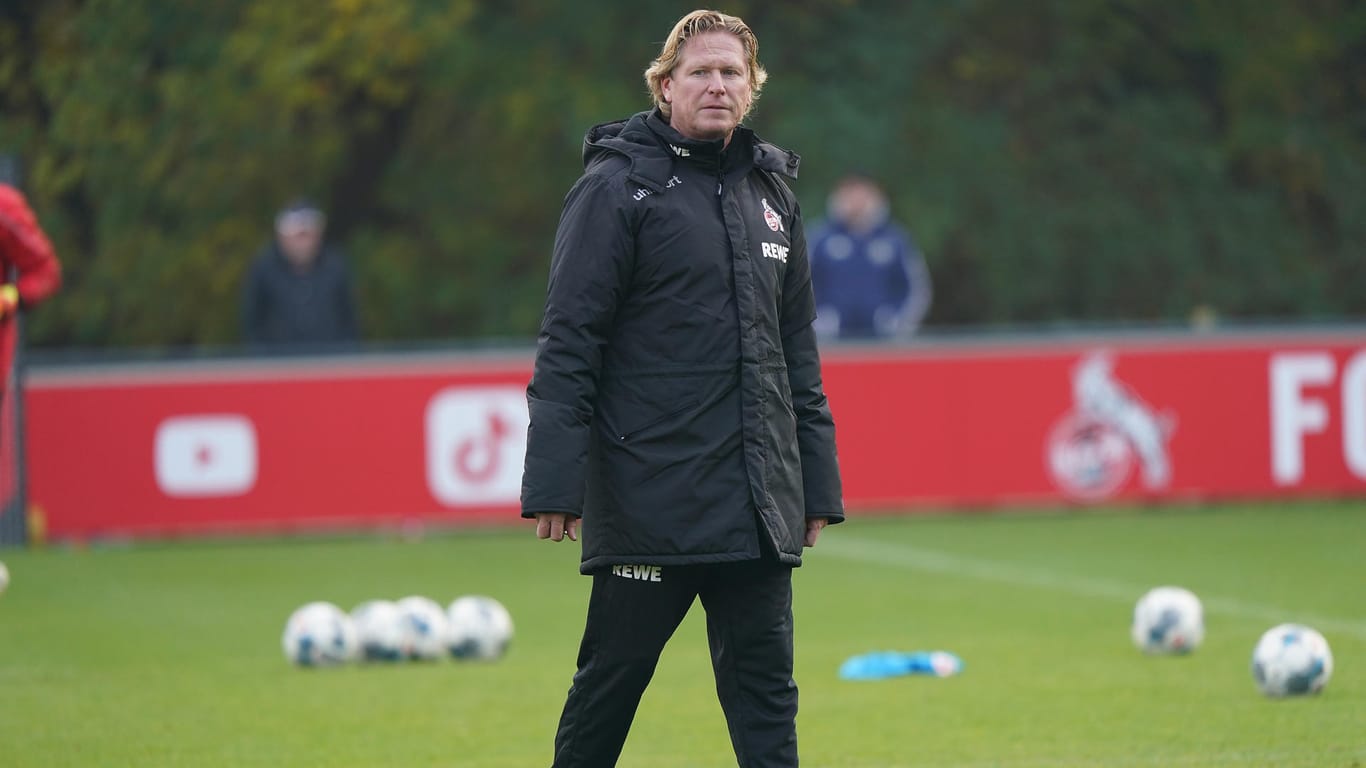 Markus Gisdol beim Training des 1. FC Köln: Er muss sich nun beweisen.
