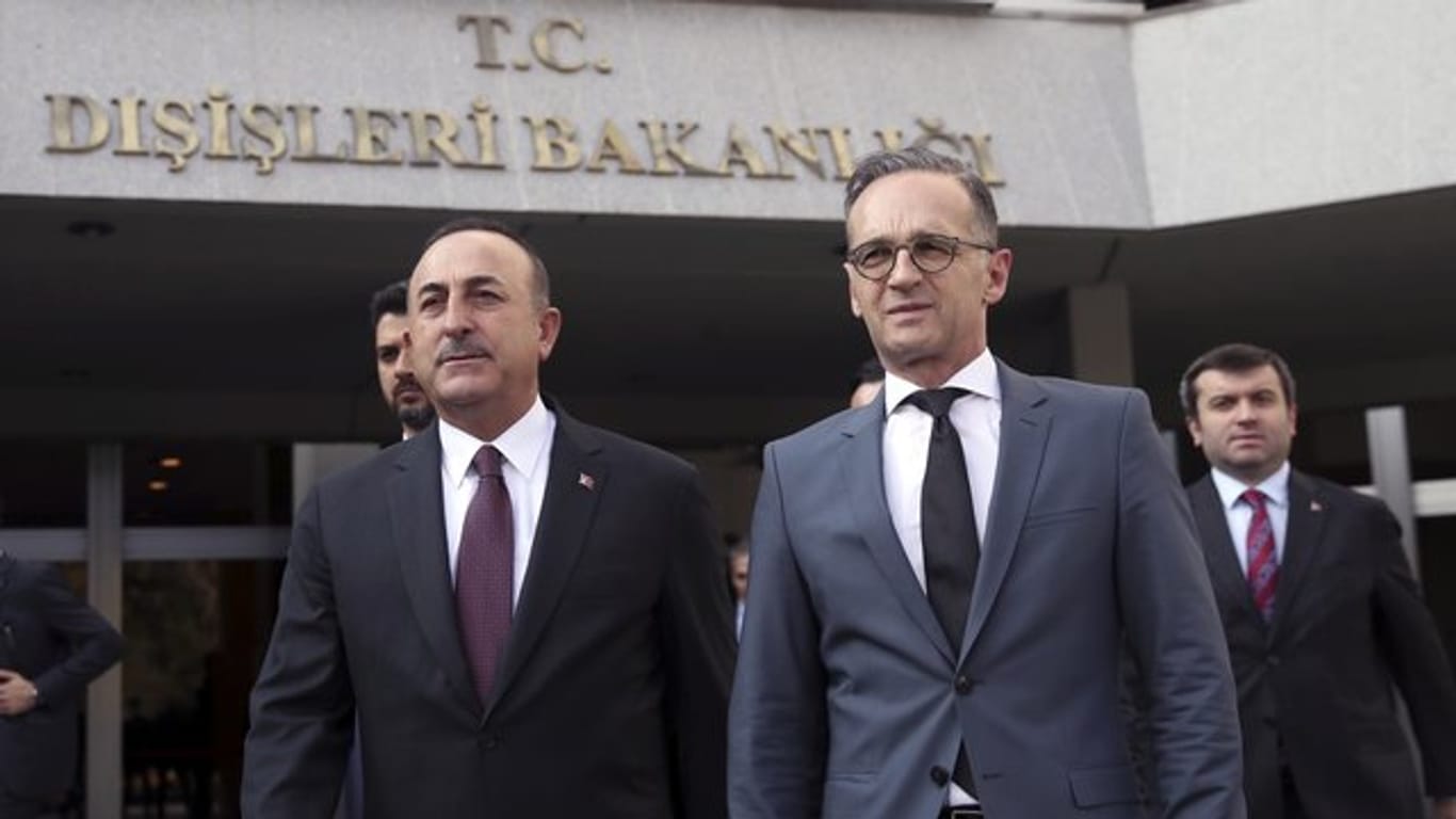 Heiko Maas und Mevlüt Cavusoglu Ende Oktober bei einem Treffen in Ankara.
