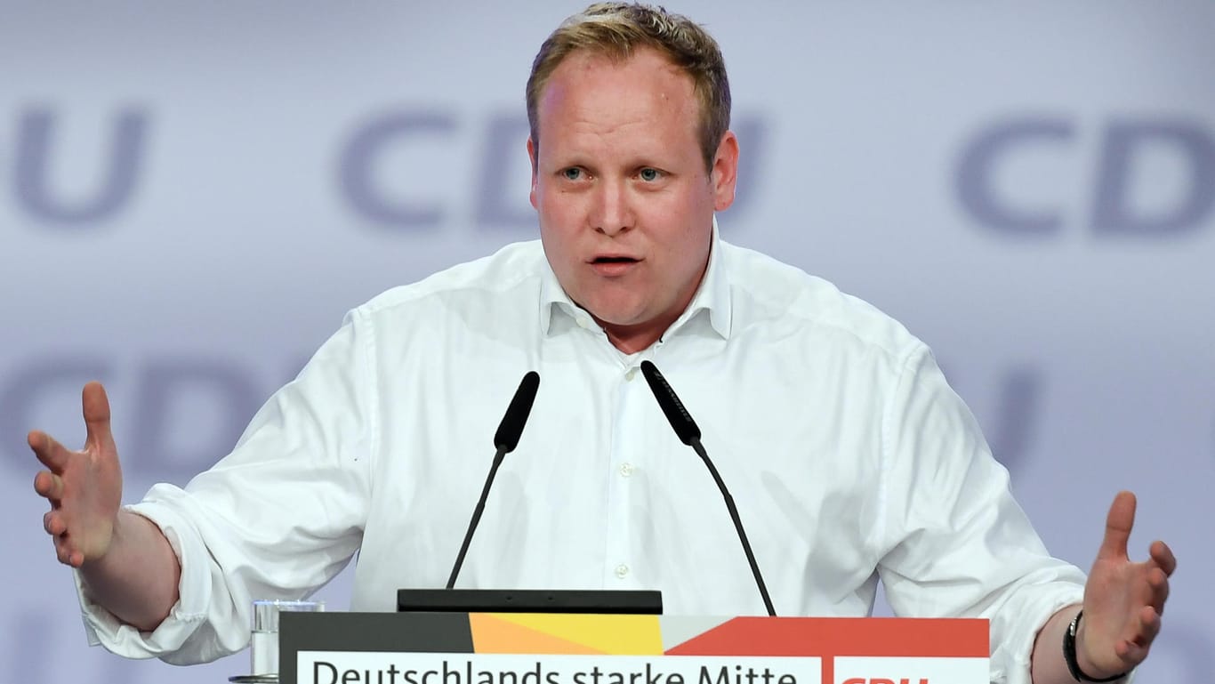 Tilman Kuban beim Bundesparteitag der CDU in Leipzig: Der JU-Chef plädierte dafür, den konservativen Markenkern der Partei zu schärfen und sie deutlich von der SPD abzugrenzen.