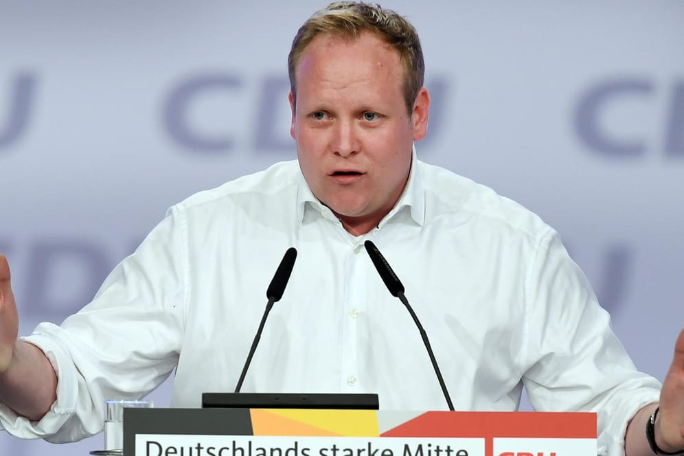 Tilman Kuban beim Bundesparteitag der CDU in Leipzig: Der JU-Chef plädierte dafür, den konservativen Markenkern der Partei zu schärfen und sie deutlich von der SPD abzugrenzen.