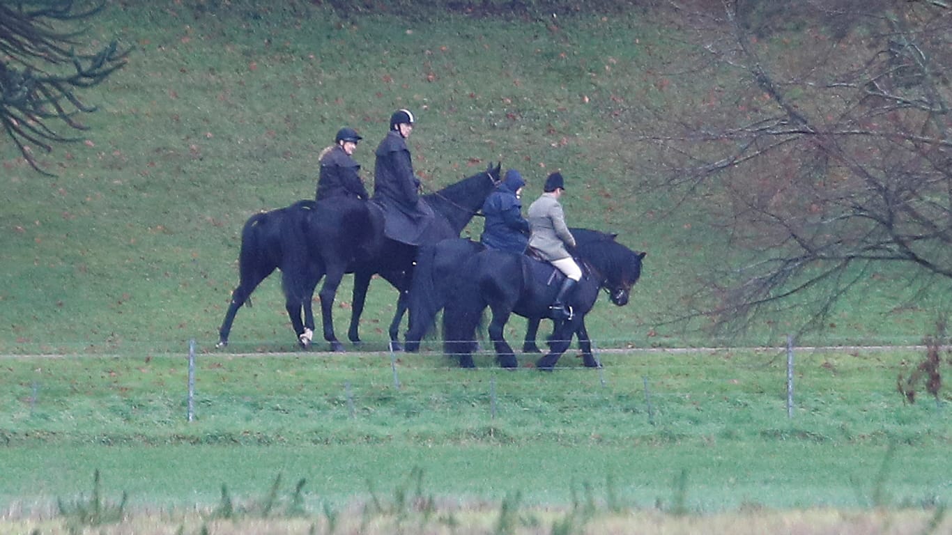 Versöhnung beim Reiten: Die Queen und Prinz Andrew reiten am Freitag in den Gärten von Windsor.