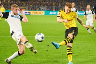 BVB-Kapitän: Marco Reus (r.) erzielte gegen Paderborn den späten Ausgleichstreffer.