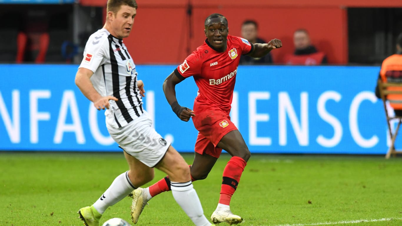 Traf zum zwischenzeitlichen 1:0-Führungstreffer: Leverkusens Moussa Diaby.