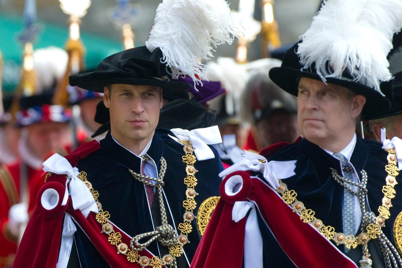 Archivbild einer Parade in Windsor: Prinz William (links) hat angeblich eine zentrale Rolle dabei gespielt, Prinz Andrew (rechts) von seinen royalen Pflichten zu entbinden.