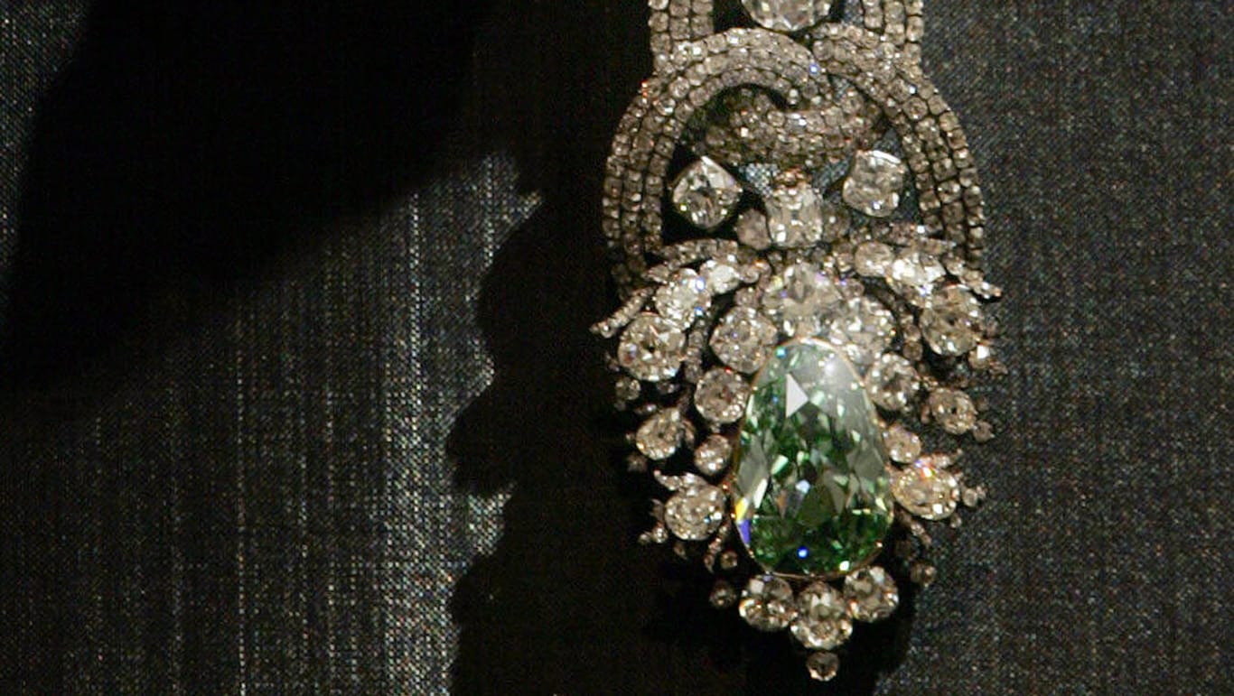 Der "Grüne Diamant" aus dem Dresdner Schatzkammermuseum "Grünes Gewölbe" wird bis März 2020 in New York ausgestellt.