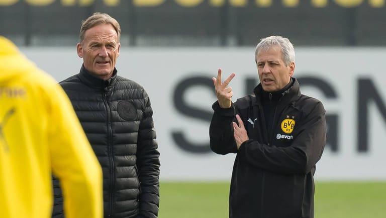 Wollen gemeinsam am Mittwoch mit dem BVB in Barcelona bestehen: Hans-Joachim Watzke und Lucien Favre.