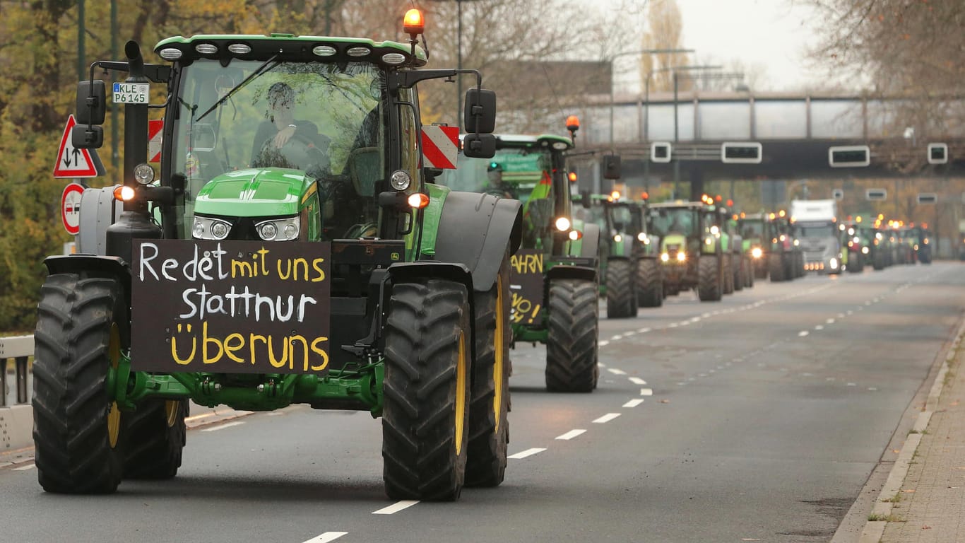 Bauernprotest in Düsseldorf.