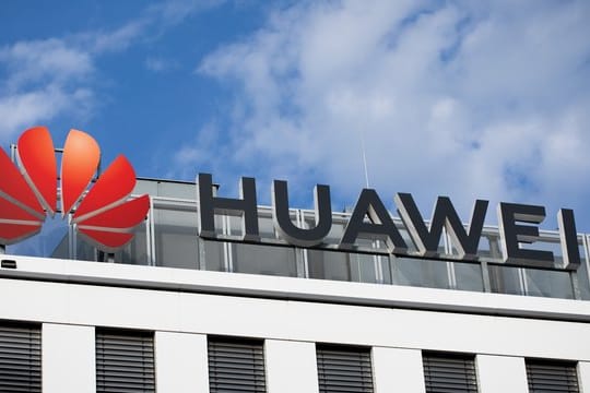 Blick auf die Huawei-Deutschland-Zentrale in Düsseldorf.