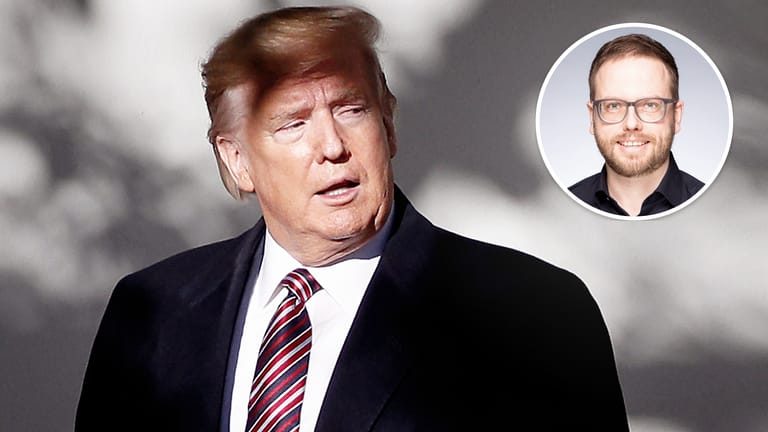 US-Präsident Donald Trump (l.), t-online.de-Korrespondent Fabian Reinbold: Nach Thanksgiving soll das Impeachment-Verfahren weitergehen.