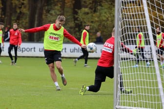 Sebastian Müller beim Training des 1. FC Köln am Dienstag: Eigentlich spielt er in der U19.