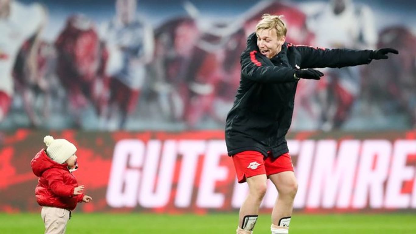 Hat momentan viel Grund zum Feiern mit RB Leipzig: Emil Forsberg.