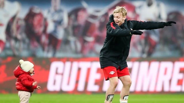 Hat momentan viel Grund zum Feiern mit RB Leipzig: Emil Forsberg. Hat momentan viel Grund zum Feiern mit RB Leipzig: Emil Forsberg.