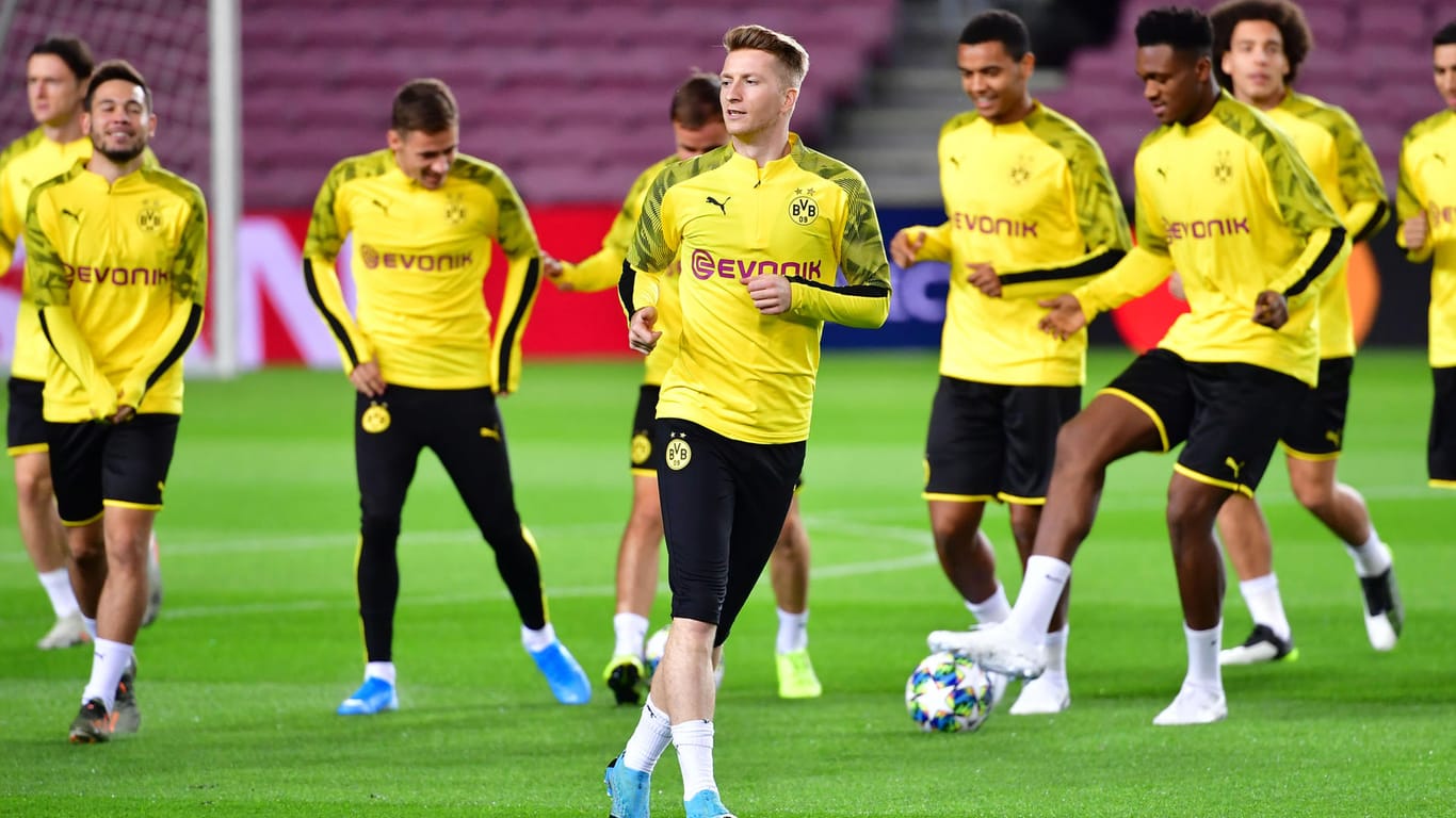 Abschlusstraining vom BVB im Camp Nou: Am Abend muss Borussia Dortmund sich gegen den FC Barcelona beweisen.