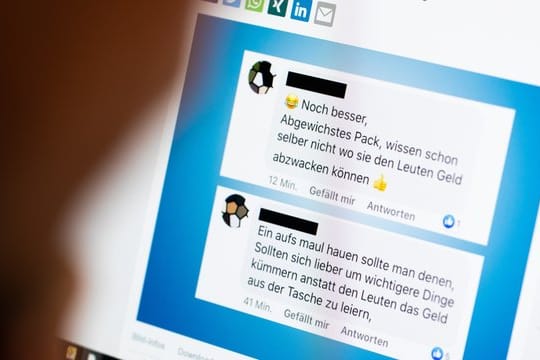 Hetze auf einer Facebook-Seite.