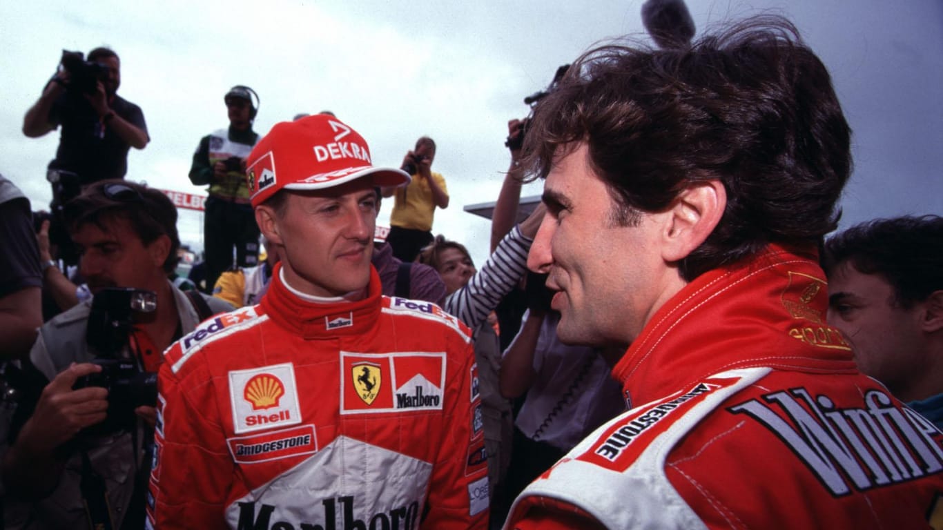 Fuhr mit Michael Schumacher (l.) bis 1999 in der Formel 1: Alex Zanardi (r.).