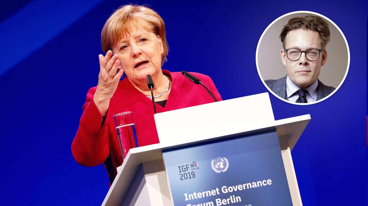 Angela Merkel auf dem Internet Governance Forum: Grünen-Politiker Konstantin von Notz fordert eine politische Kehrtwende.