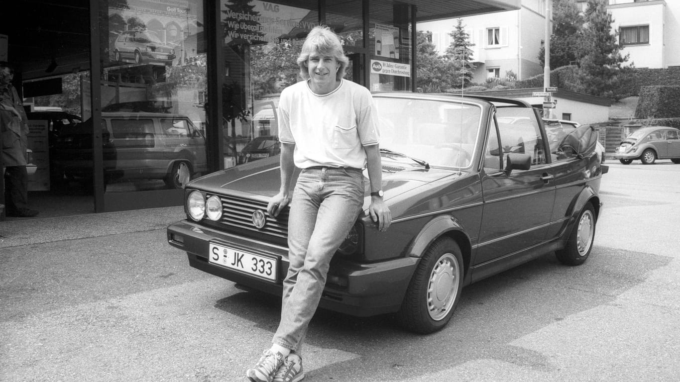Der Jürgen und sein Golf im Jahr 1988.