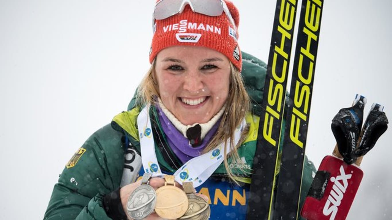 Bei den Biathlon-Damen ruhen einige Hoffnungen auf Denise Herrmann.
