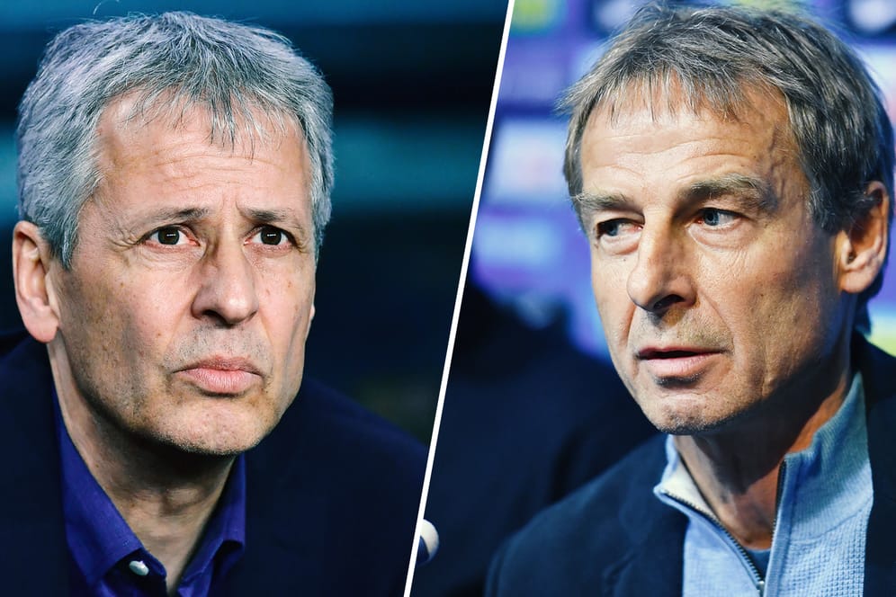 Lucien Favre und Jürgen Klinsmann: Der eine bangt um seinen Job, der andere ist neu im Job.