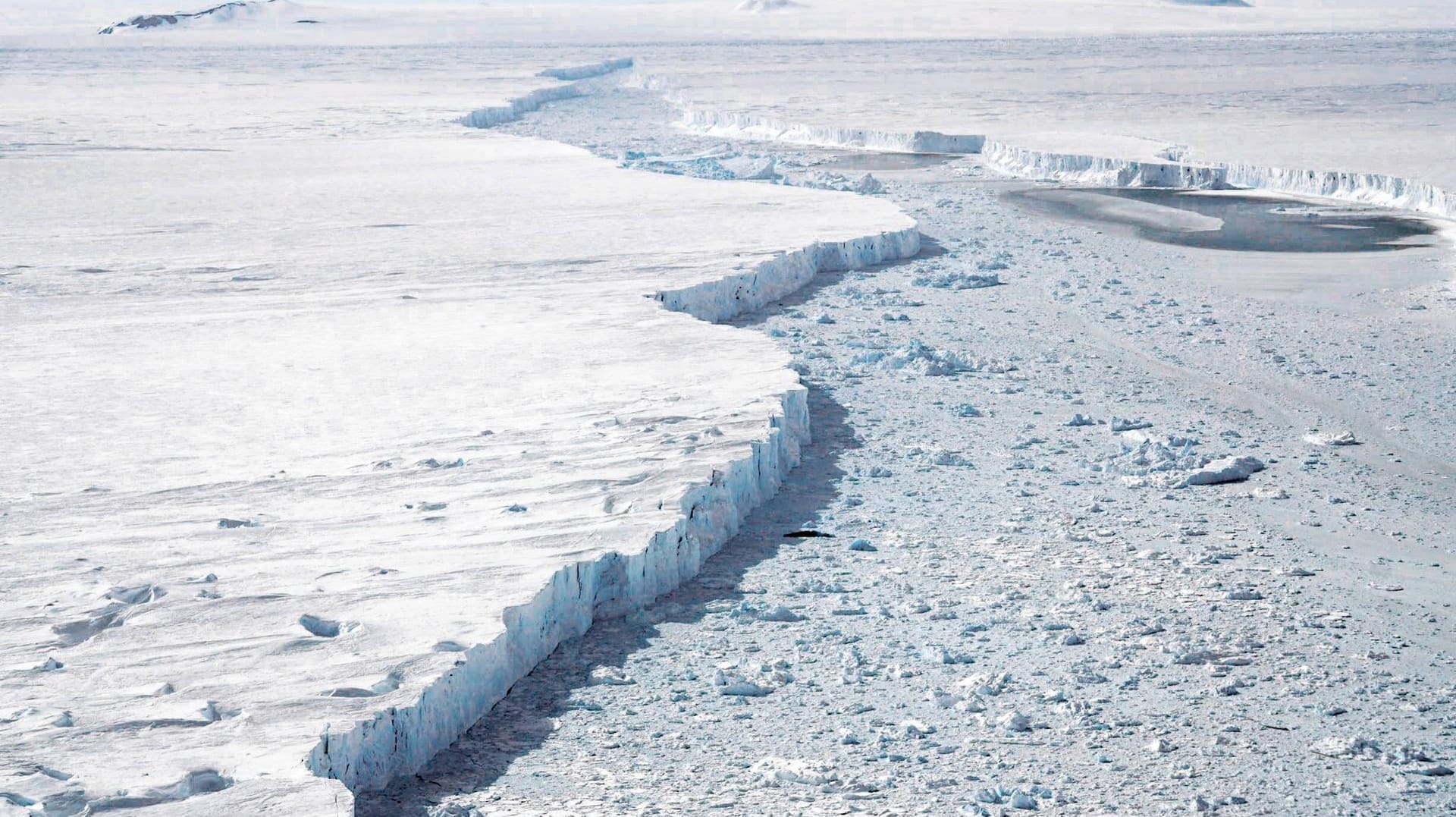 Die Amundsee in der Westantarktis: Klimaforscher warnen davor, dass die Eisdecke in der westlichen Antarktis immer schneller schmilzt.