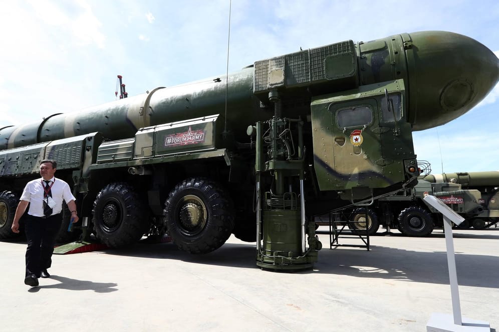 Eine Interkontinentalrakete des Typs Topol: Russlands Präsident Putin wirbt abseits der Tests für internationale Abrüstung.