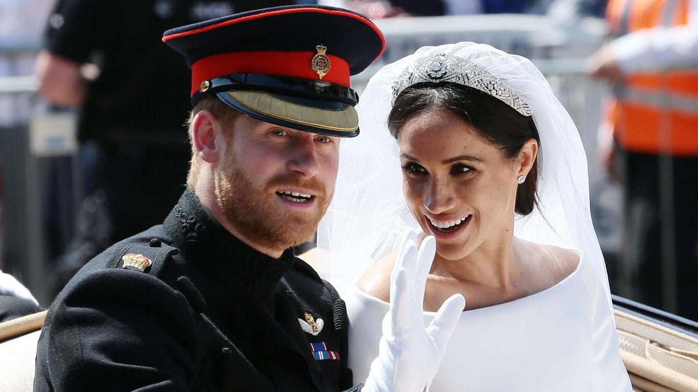 Prinz Harry und Herzogin Meghan: Dieses Foto wurde bei der Hochzeit des Paares am 19. Mai 2018 aufgenommen.