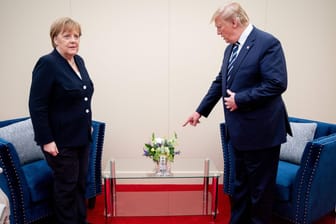 Bundeskanzlerin Merkel und US-Präsident Trump: Am Rande des Nato-Gipfels soll es nächste Woche erneut bilaterale Gespräche geben (Archivbild).