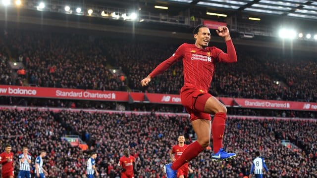 Virgil van Dijk brachte Liverpool per Doppelpack 2:0 in Front. Virgil van Dijk brachte Liverpool per Doppelpack 2:0 in Front.