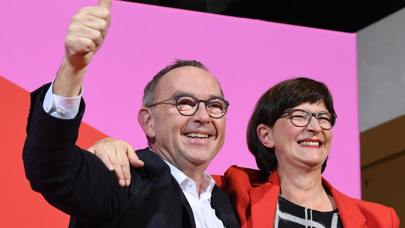 Designierte Spitze der SPD: Norbert Walter-Borjans und Saskia Esken.