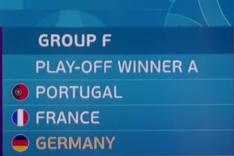 Die ausgeloste Gruppe F mit Portugal, Frankreich und Deutschland und dem Play-off-Sieger A.