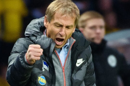 Kehrt nach der Niederlage gegen Borussia Dortmund den "positiven Flow" seines Teams heraus: Herthas neuer Trainer Jürgen Klinsmann.